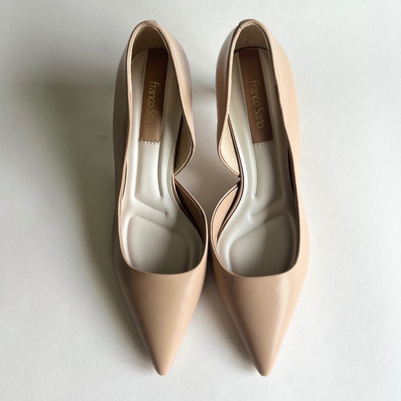 Franco Sarto L-Tana Cream Leather Point Toe Classic Heels size 9 - Picture 8 of 16